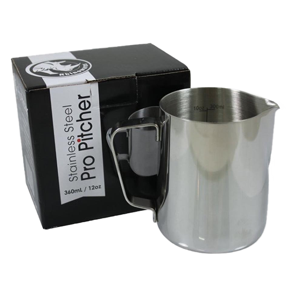 Rhino Barista Milchkännchen Edelstahl, 360ml