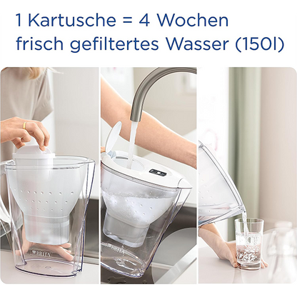 Brita Wasserfilter-Kanne Marella XL Weiß inkl. Maxtra Pro Filterkartusche